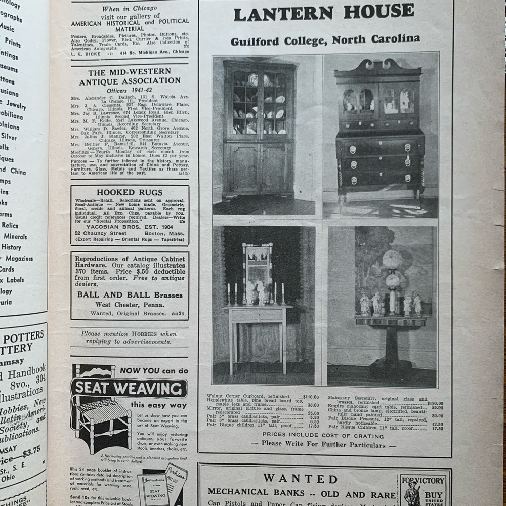 ! Vintage 2 HOBBIES magazines. Nov 1941 & Aug 1942 “The Magazine-for-Collectors” - Picture 13 of 16